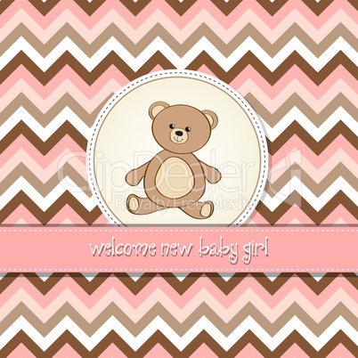 baby shower card with teddy