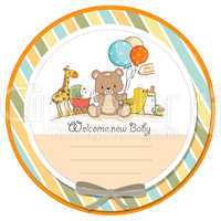 baby shower card with toys