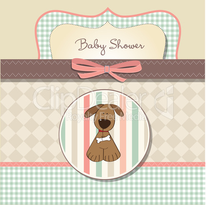 romantic baby shower card with dog