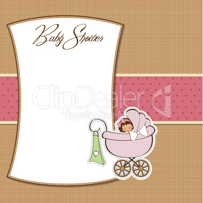 baby girl announcement card