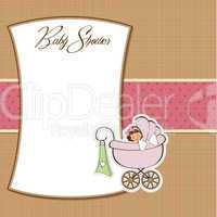 baby girl announcement card