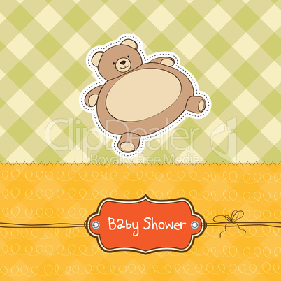 baby shower card with teddy