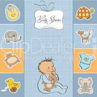 baby shower card with little baby boy