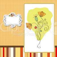 thank you greeting card with flower