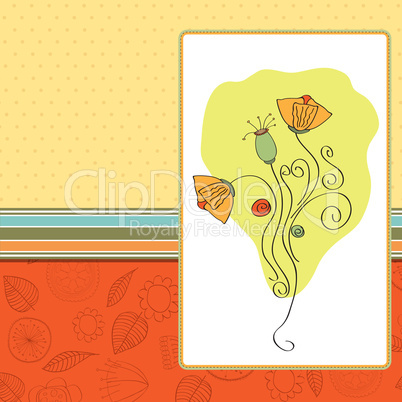 thank you greeting card with flower