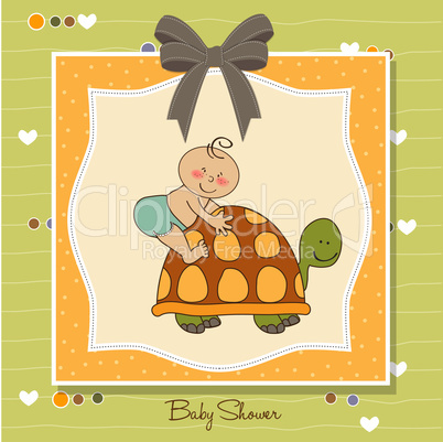 funny baby boy announcement card