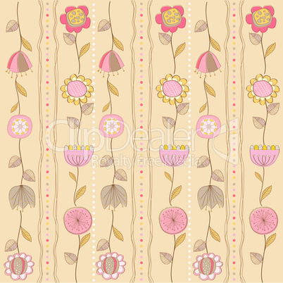 seamless pattern background with flowers