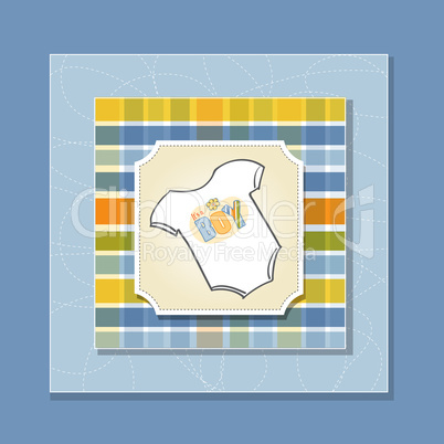 baby boy announcement card