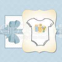 baby boy announcement card