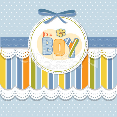 baby boy announcement card