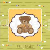 birthday card with teddy