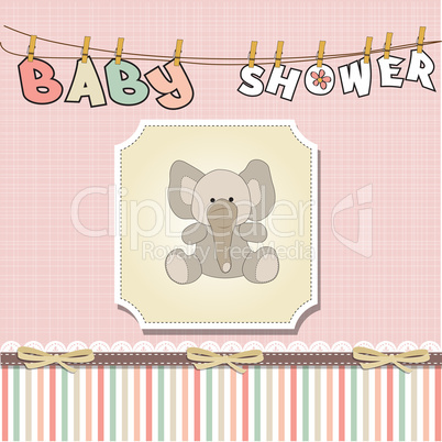 romantic baby girl announcement card