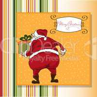 Christmas greeting card with Santa