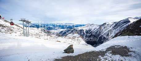 Cable car going to Kitzsteinhorn peak, Kaprun, Austria