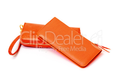 New Orange Leather Wallets