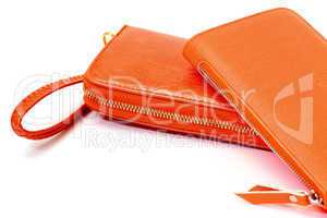New Orange Leather Wallets