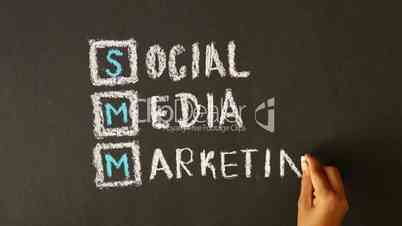 Social Media Marketing Chalk Drawing