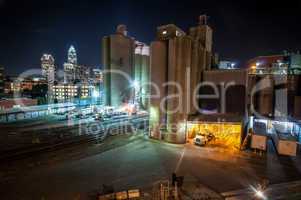 Charlotte City Skyline night scene