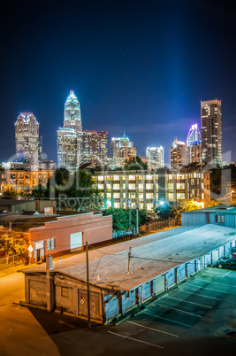 Charlotte City Skyline night scene