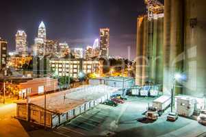 Charlotte City Skyline night scene