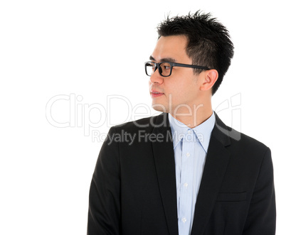 Asian business man looking at side