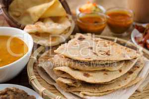 chapati and roti canai