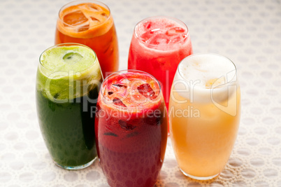 selection of fruits long drinks