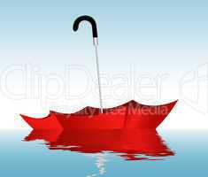 Umbrella on the water