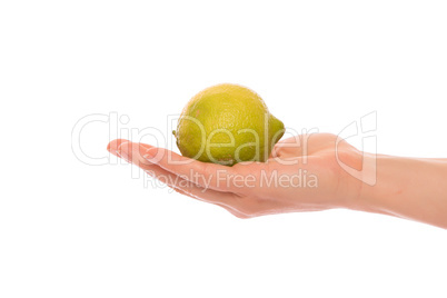 Hand with lemon