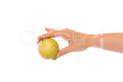 Hand with lemon