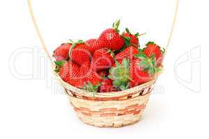 Ripe Red Strawberries in basket