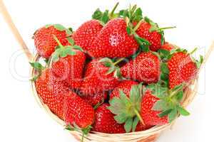 Ripe Red Strawberries in basket