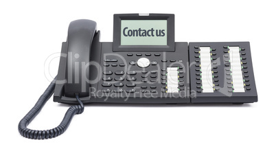 modern business phone on white background