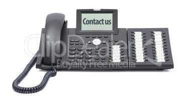 modern business phone on white background