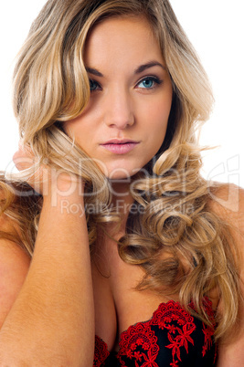 Profile shot of a sexy young hot model