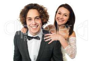 Lovely young newlyweds