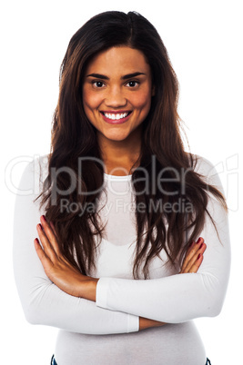 Attractive african american woman posing