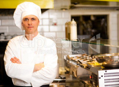 Portrait of confident male chef