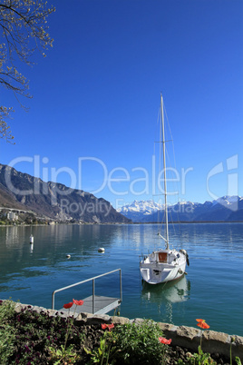 Springtime at Geneva lake, Montreux, Switzerland