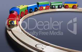 colorful wooden toy train
