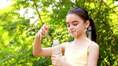 Girl drinking water
