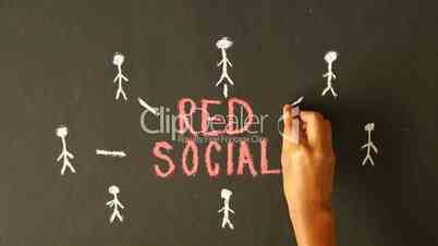 Social Network Chalk Drawing