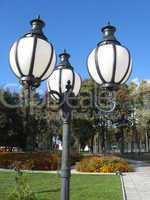lanterns in city park