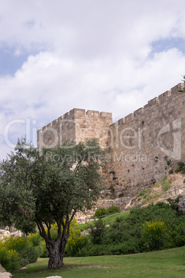 The wall of old Jerusalem