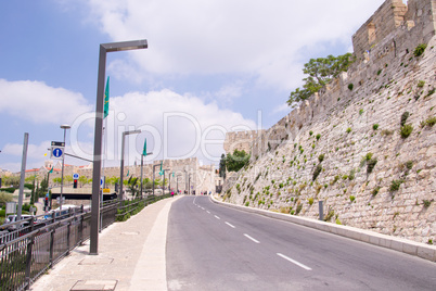 The wall of old Jerusalem