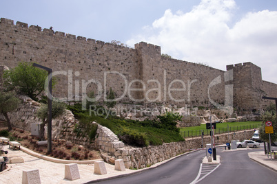 The wall of old Jerusalem