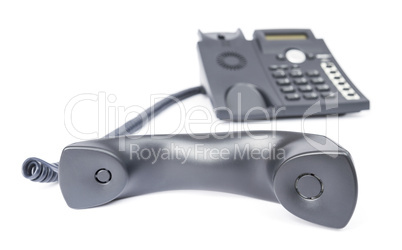 simple business phone on white background