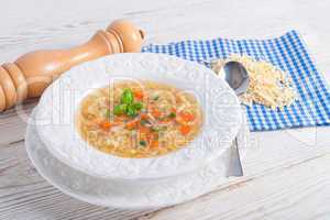 gemüsesorten nudel suppe
