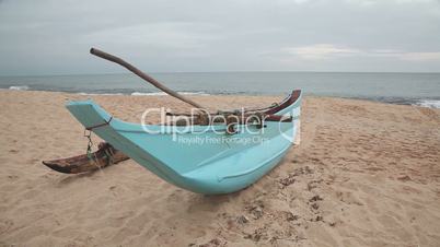Boat on sandy beach