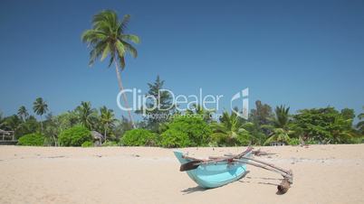 Boat on sandy beach